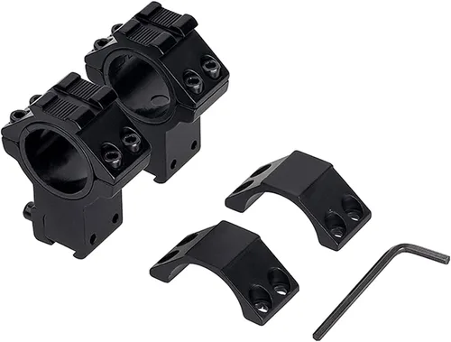 Vista 3 de 25.4/30/34mm Scope Rings, Medium/High Profile Scope Mounting Ring for 11/21mm Rail with Picatinny Top Rail Cover Heavy-Duty Screws, 2 Pack
