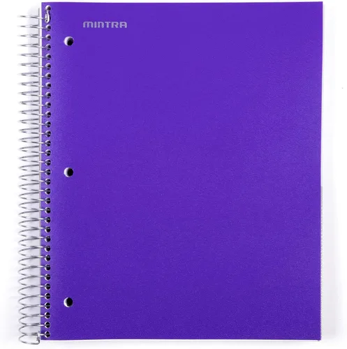 Vista 29 de Mintra Office Cuadernos de Espiral Duraderos, 5 Materias (Hielo Ártico, Rayado Universitario 1pk)