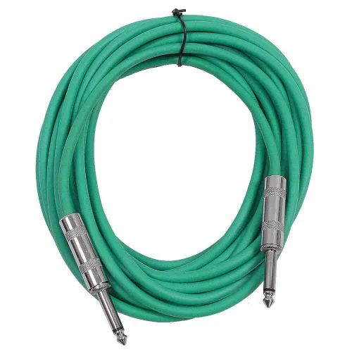 Vista 32 de Seismic Audio Cables para altavoces de guitarra, cables de guitarra TS de ¼”, negros, 2 pies