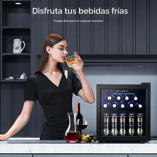 Vista 7 de Antarctic Star Refrigerador de 12 botellas para 48 latas, mini puerta de vidrio para cerveza, bebidas gaseosas o vino, refrigerador independiente