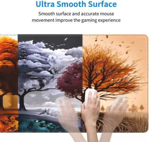 Vista 3 de Alfombrilla de escritorio, tapete de escritorio de 31.5" × 11.8", alfombrilla grande para mouse de juegos, alfombrilla duradera extendida para mouse