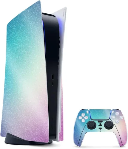 Vista 11 de MightySkins - Skin para juegos con purpurina brillante para PS5 y PlayStation 5, ágata amatista, acabado duradero con purpurina de alto brillo