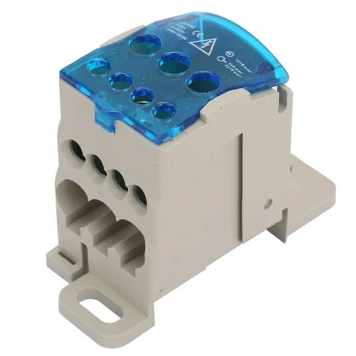 Vista 3 de Caja de distribución de bloque de terminales, Caja de distribución de bloque de terminales de carril DIN Conector de cable eléctrico Caja