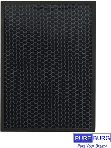 Vista 4 de PUREBURG Filtro de repuesto compatible con el purificador de aire COLZER BKJ-33, H13 True HEPA y filtración multicapa de carbón activado, paquete