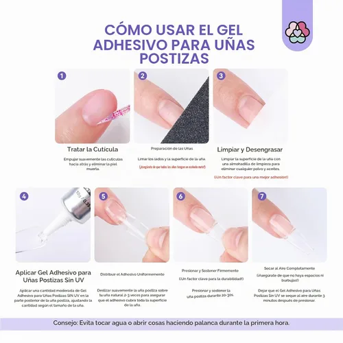 Vista 6 de SAVILAND Pegamento de uñas de gel semisólido para prensa, no necesita luz