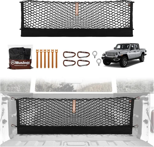 Vista 57 de Muslogy Red de carga para maletero estilo sobre compatible con accesorios Jeep Grand Cherokee L 2021-2024 2025, organizador de maletero de ajuste