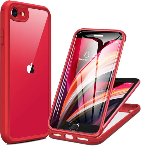 Vista 38 de Miracase - Funda para iPhone SE de 3ª/2ª generación 2022 2020 de cuerpo completo con protector de pantalla de vidrio integrado, resistente