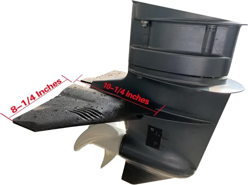 Vista 3 de FO2001 Estabilizador de hidroplano Doel-Fin para motores fueraborda y accionamientos de popa de 5 a 150 HP con estilo de aleta dorsal y plástico