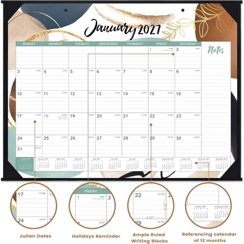 Vista 3 de 2027 Desk Calendar - Desk Calendar 2027 Large 22x17, Jan. 2027 - Dec. 2027