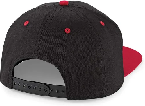 Vista 2 de Beechfield Gorra Snapback de contraste unisex de 5 paneles (talla única) (negrogris), negrogris