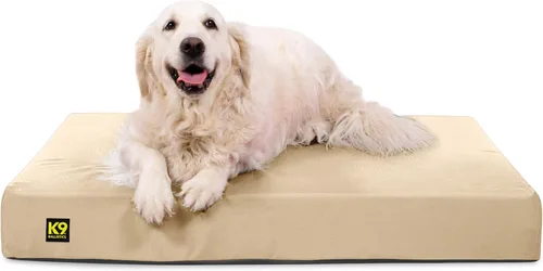 Vista 16 de K9 Ballistics Tough Ripstop - Cama ortopédica rectangular para perro, funda extraíble lavable, espuma ortopédica sólida para perros grandes de azul
