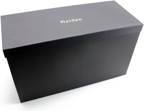 Vista 5 de Bobinadora de reloj doble con pilas en cuero negro, Negro -, Contemporáneo