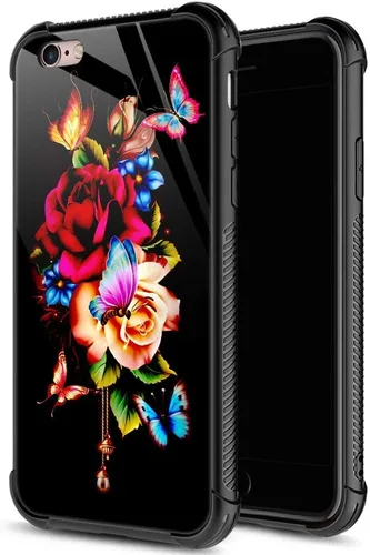 Vista 26 de ZHEGAILIAN Funda para iPhone 6/6S, protección de grado militar, esquinas a prueba de golpes, funda antiarañazos para iPhone 6/6S, pavo real