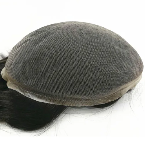 Vista 3 de 1B20 unidades de cabello gris Toupee para hombres piezas para hombre NLW sistema de reemplazo de heredero humano europeo para hombres 10x8 "toupee