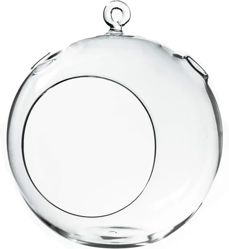 Vista 16 de WGV Globo de terrario colgante, ancho 3 pulgadas, altura 4 pulgadas, maceta de aire para suculentas, florero de vidrio transparente con parte