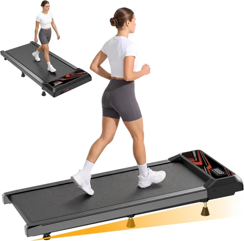 Vista 10 de Walking Treadmill Pad with Incline for Home Office Gk-N4054AF-Negro/Bandera