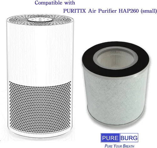 Vista 2 de PUREBURG Filtro de repuesto compatible con purificadores de aire Elechomes EPI236, paquete de 2 unidades H13 HEPA de 4 etapas de filtración
