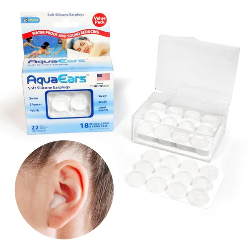 Vista 4 de Aqua Ears® Tapones para los oídos moldeables suaves, 18 pares
