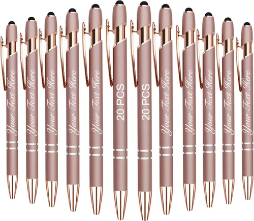 Vista 17 de 10 bolígrafos personalizados con nombre y texto para mujeres y hombres, bolígrafos personalizados con grabado gratis, regalos para negocios
