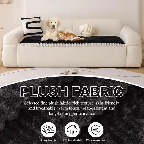Vista 2 de DREAMINGO Fundas de sofá para mascotas, fundas antideslizantes y mullidas para sofá de perro, lavables geométricas jacquard, protector de cojín 1#