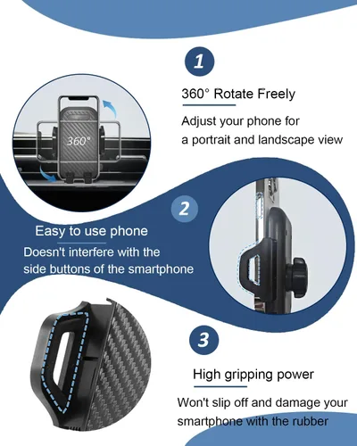 Vista 3 de oricarmes Soporte para teléfono Mazda CX-5, ajuste personalizado 2017-presente, compatible con todos los teléfonos celulares