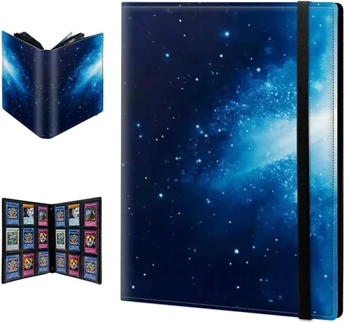 Vista 8 de Carpeta para tarjetas de intercambio, 9 bolsillos para tarjetas intercambiables, 360 bolsillos de doble cara, funda para tarjetas de tamaño Mujeres