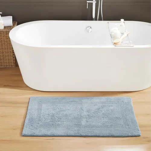 Vista 182 de Better Trends - Juego de 2 alfombras de baño 100% algodón, extra suaves, con borlas, de 17" x 24", alfombra de baño superabsorbente y reversible