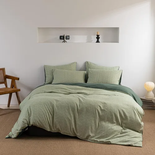 Vista 10 de INFLAG Funda de edredón tamaño individual, juego de ropa de cama a rayas de 3 piezas, 100% microfibra de lujo, suave, 1 funda de edredón de 66 x 90