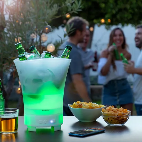Vista 3 de Cubitera LED con Altavoz Recargable Sonice InnovaGoods