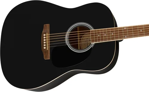 Vista 4 de Fender FA-25 Dreadnought, diapasón de nogal, golpeador negro, negro