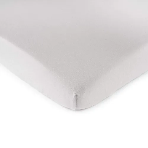 Vista 4 de SheetWorld - Sábana bajera ajustable de 100% algodón para moisés, 15 x 33, color azul bebé, fabricada en Estados Unidos