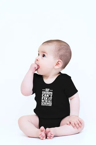 Vista 2 de CBTwear If Grandpa Can't Fix It We're All Screwed Baby Body Lindo Recién Nacido Ropa Unisex Humor