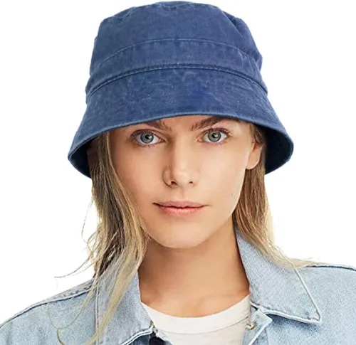 Vista 10 de Sombrero de pescador de algodón lavado de lona para mujer, estilo pescador, verano, playa, sol