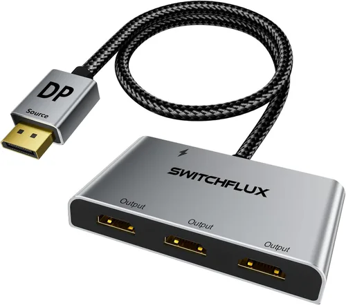 Vista 8 de Adaptador DisplayPort a HDMI dual [4K @60Hz] Divisor DP a HDMI, pantalla extendida de 1 en 2 salidas, convertidor de fuente macho DP para monitores
