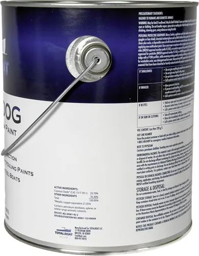 Vista 2 de TotalBoat Underdog - Pintura marina antiincrustante para fondo de barcos de fibra de vidrio, madera y acero (negro, galón)