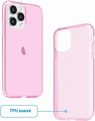 Vista 5 de JJGoo Funda transparente compatible con iPhone 11 Pro Max, transparente, suave, a prueba de golpes, delgada, delgada, antigolpes, color rosa