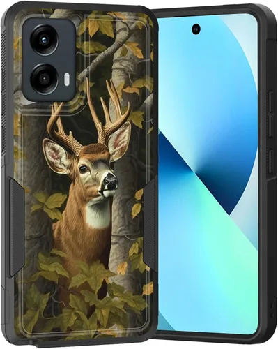 Vista 218 de para Moto G Play 4G 2024, funda de dos capas híbrida resistente y a prueba de golpes, PC duro + silicona suave protectora para Motorola Moto G Play