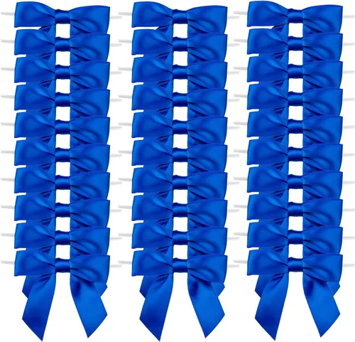 Vista 15 de 7Rainbows 50 mini lazos de satén negro de 1.5 pulgadas para manualidades, costura, álbumes de recortes, boda y envoltura de regalos