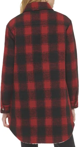Vista 3 de Levi's Womens Wool Blend Sherpa Lined Long Shacket
