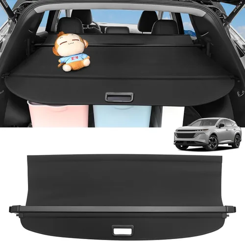 Vista 44 de Sze Cubierta de carga para Jeep Grand Cherokee 2022 2023 2024 2025 2026 (2 filas; WL) 4XE retráctil para maletero, cubierta de seguridad negra