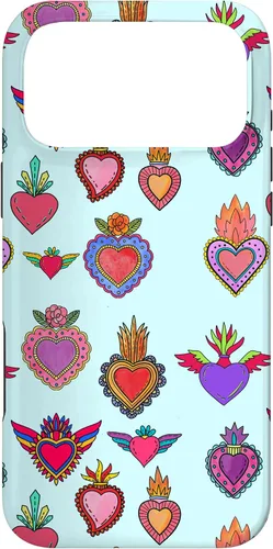 Vista 22 de Latinas Milagros Tin Hearts Phone Case Gift Watercolor Case for iPhone 17