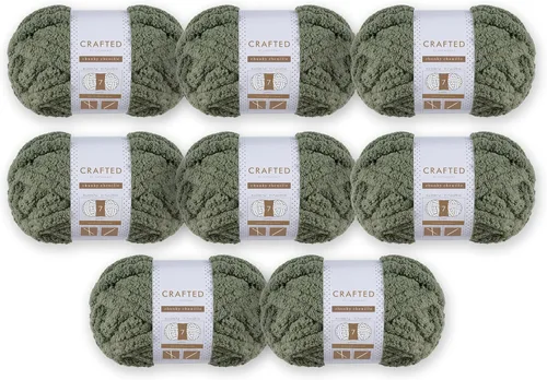 Vista 54 de Crafted By Catherine Hilo de Chenille Grueso - Paquete de 2 (8 oz / 227 g, 31.7 Yardas Cada Madeja), Beige, Calibre 7 Jumbo