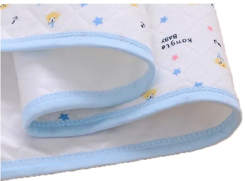 Vista 3 de 3 piezas Paquete Monvecle Almohadillas Cambiadoras de Pañal de Algodón para Bebé Impermeables Lavables Revestimientos de Pañales