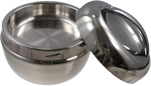 Vista 6 de Lonchera de acero inoxidable, lonchera aislada de 2 capas para alimentos calientes, lonchera portátil de 1 litro, contenedor aislado de acero