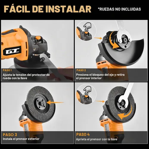 Vista 6 de Amoladora angular inalámbrica para batería DEWALT 20V MAX, herramienta de corte sin escobillas de 4-1/2 pulgadas, amoladora eléctrica portátil