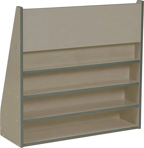 Vista 11 de ECR4Kids Exhibición de libros de doble cara optimizada con almacenamiento Gris (Grey Wash)