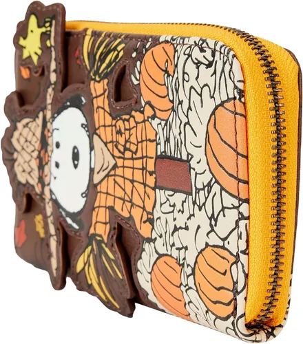 Vista 4 de Loungefly Peanuts Snoopy Scarecrow - Cartera con cremallera, Marrón, Cartera
