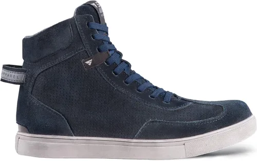Vista 4 de SHIMA SX-2 EVO - Zapatos de motocicleta para hombre, transpirables, de cuero reforzado, zapatos para la calle con soporte para el tobillo, suela Azul