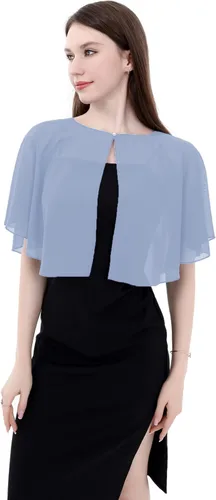 Vista 2 de Capelets de encaje de gasa suave para mujer, chales y envolturas para vestido de noche, boda, capa Bole