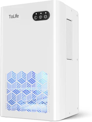 Vista 12 de ToLife Deshumidificador para el hogar, deshumidificadores de 1000 pies cuadrados para sótano, dormitorio, baño, con tanque de agua de 95 onzas